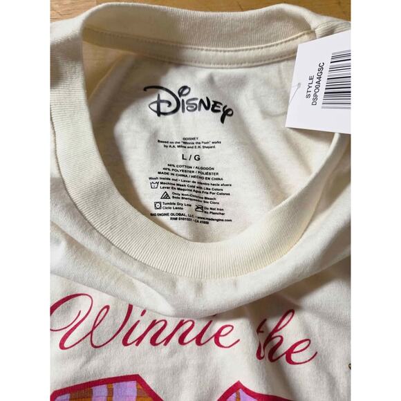 Disney Winnie the Pooh Plaid Graphic Tee Shirt – Size Large NWT - Picture 6 of 7